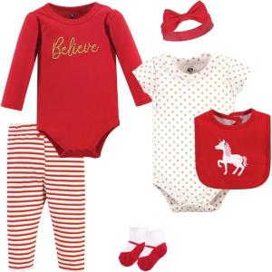 imageHudson Baby Unisex Baby Cotton Layette SetChristmas Unicorn