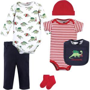 imageHudson Baby Unisex Baby Cotton Layette SetChristmasaurus