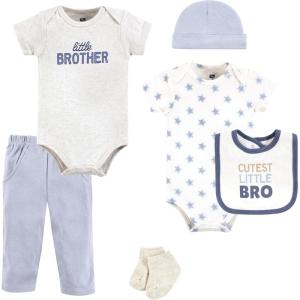 imageHudson Baby Unisex Baby Cotton Layette SetCutest Little Bro