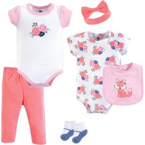 imageHudson Baby Unisex Baby Cotton Layette SetFloral Fox