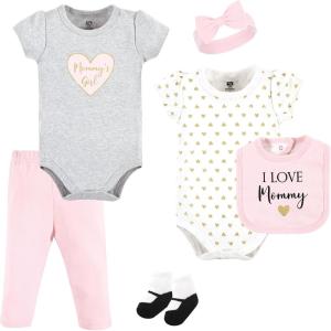 imageHudson Baby Unisex Baby Cotton Layette SetGirl Mommy