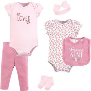 imageHudson Baby Unisex Baby Cotton Layette SetHeaven Sent Flower