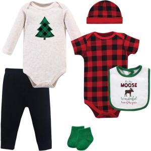 imageHudson Baby Unisex Baby Cotton Layette SetMoose Wonderful Time