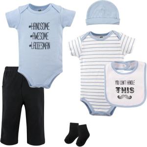 imageHudson Baby Unisex Baby Cotton Layette SetMustache