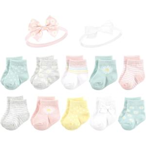 imageHudson Baby Unisex Baby Girls sock and headbandDaisy