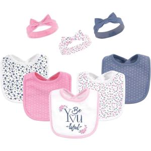 imageHudson Baby Unisex BabyCotton Bib and Headband or Caps SetBeyoutiful