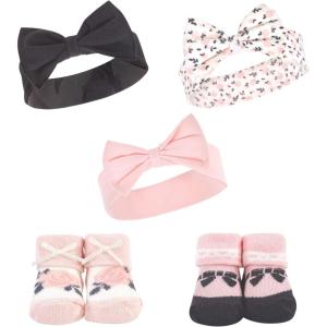 imageHudson Baby babygirls Headband and Socks SetBerry Floral