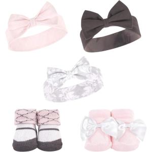 imageHudson Baby babygirls Headband and Socks SetDamask