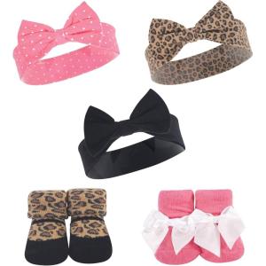 imageHudson Baby babygirls Headband and Socks SetLeopard