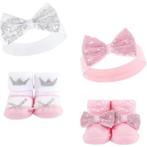 imageHudson Baby babygirls Headband and Socks SetPrincess 4piece