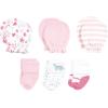 imageHudson Baby Baby Girls Caps or Headbands Bibs Mittens and Socks 12pc SetDinosaur