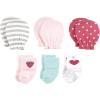 imageHudson Baby Baby Girls Caps or Headbands Bibs Mittens and Socks 12pc SetStrawberry