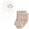 imageHudson Baby Baby Girls Cotton Rich Newborn and Terry SocksTribal Cream