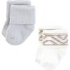 imageHudson Baby Baby Girls Cotton Rich Newborn and Terry SocksTribal Cream