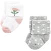 imageHudson Baby Baby Girls Cotton Rich Newborn and Terry SocksWildflower