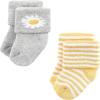 imageHudson Baby Baby Girls Cotton Rich Newborn and Terry SocksWildflower