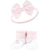imageHudson Baby Girls Headband and Socks GiftsetBasic Pink Floral