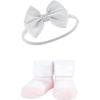 imageHudson Baby Girls Headband and Socks GiftsetBasic Pink Floral