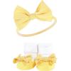 imageHudson Baby Girls Headband and Socks GiftsetBlack Daisy