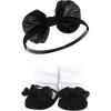 imageHudson Baby Girls Headband and Socks GiftsetBlack Silver