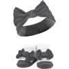imageHudson Baby Girls Headband and Socks GiftsetBlack Wild Rose Leopard