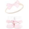 imageHudson Baby Girls Headband and Socks GiftsetBlue Blush Floral