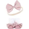 imageHudson Baby Girls Headband and Socks GiftsetBlue Blush Floral