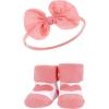imageHudson Baby Girls Headband and Socks GiftsetBlush White