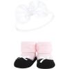 imageHudson Baby Girls Headband and Socks GiftsetBlush White