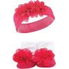 imageHudson Baby Girls Headband and Socks GiftsetBright Pink Floral