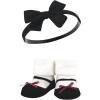 imageHudson Baby Girls Headband and Socks GiftsetBurgundy Black
