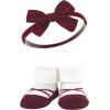 imageHudson Baby Girls Headband and Socks GiftsetBurgundy Black