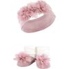 imageHudson Baby Girls Headband and Socks GiftsetBurgundy Blush