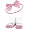 imageHudson Baby Girls Headband and Socks GiftsetBurgundy Pink Teal