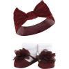 imageHudson Baby Girls Headband and Socks GiftsetBurgundy Teal