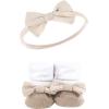 imageHudson Baby Girls Headband and Socks GiftsetClassic Neutrals