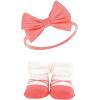 imageHudson Baby Girls Headband and Socks GiftsetCoral Gold 8piece