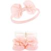 imageHudson Baby Girls Headband and Socks GiftsetCoral Gold 8piece