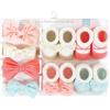 imageHudson Baby Girls Headband and Socks GiftsetCoral Gold 8piece