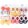 imageHudson Baby Girls Headband and Socks GiftsetCoral Stripe