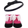 imageHudson Baby Girls Headband and Socks GiftsetDark Pink Black 10pack