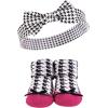 imageHudson Baby Girls Headband and Socks GiftsetDark Pink Black 10pack