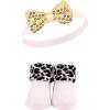 imageHudson Baby Girls Headband and Socks GiftsetGold Sequin