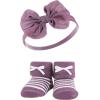 imageHudson Baby Girls Headband and Socks GiftsetGreen Purple