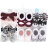 imageHudson Baby Girls Headband and Socks GiftsetHoundstooth Burgundy