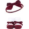 imageHudson Baby Girls Headband and Socks GiftsetHoundstooth Burgundy