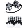 imageHudson Baby Girls Headband and Socks GiftsetHoundstooth Burgundy