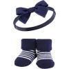 imageHudson Baby Girls Headband and Socks GiftsetNavy Coral