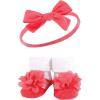 imageHudson Baby Girls Headband and Socks GiftsetNavy Coral