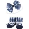 imageHudson Baby Girls Headband and Socks GiftsetNavy Gingham